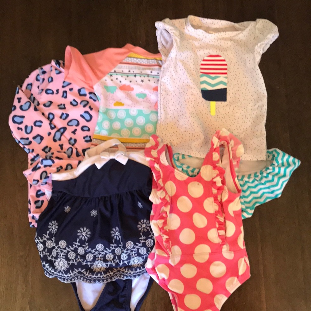 Lot of 5 EUC girls bathing suits